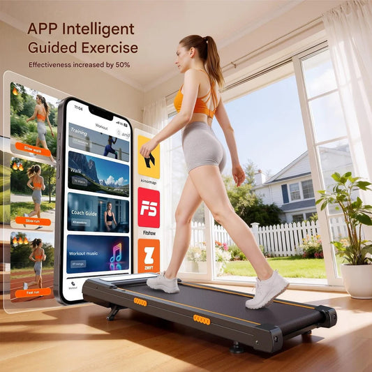 Walking pad treadmill with 12% incline and LED display