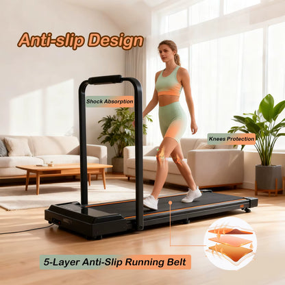 Walking pad treadmill with LED screen and remote control