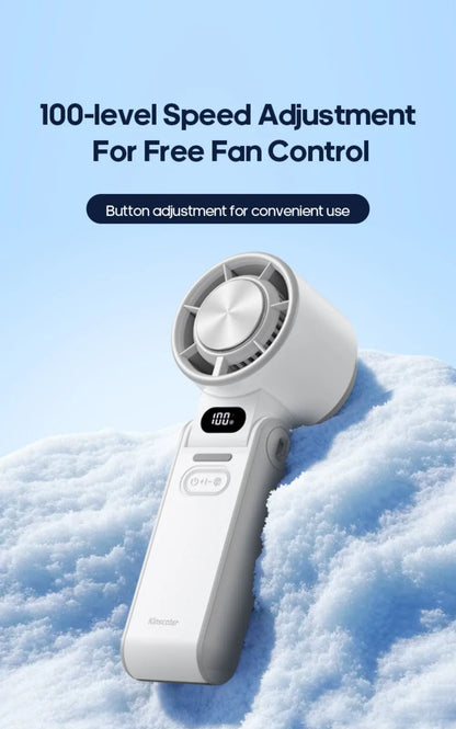 Mini Handheld Turbo Cooling Fan High-speed Cold Air SB Rechargeable Cold Compress Fan Foldable Portables Desktop Fan