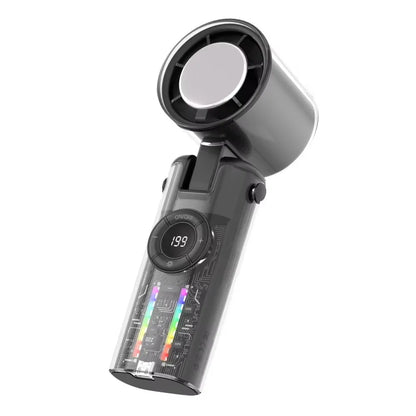 Mini Handheld Turbo Cooling Fan High-speed Cold Air SB Rechargeable Cold Compress Fan Foldable Portables Desktop Fan