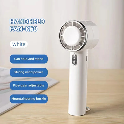 Mini Handheld Turbo Cooling Fan High-speed Cold Air SB Rechargeable Cold Compress Fan Foldable Portables Desktop Fan