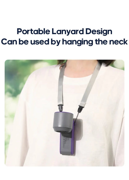 Mini Handheld Turbo Cooling Fan High-speed Cold Air SB Rechargeable Cold Compress Fan Foldable Portables Desktop Fan