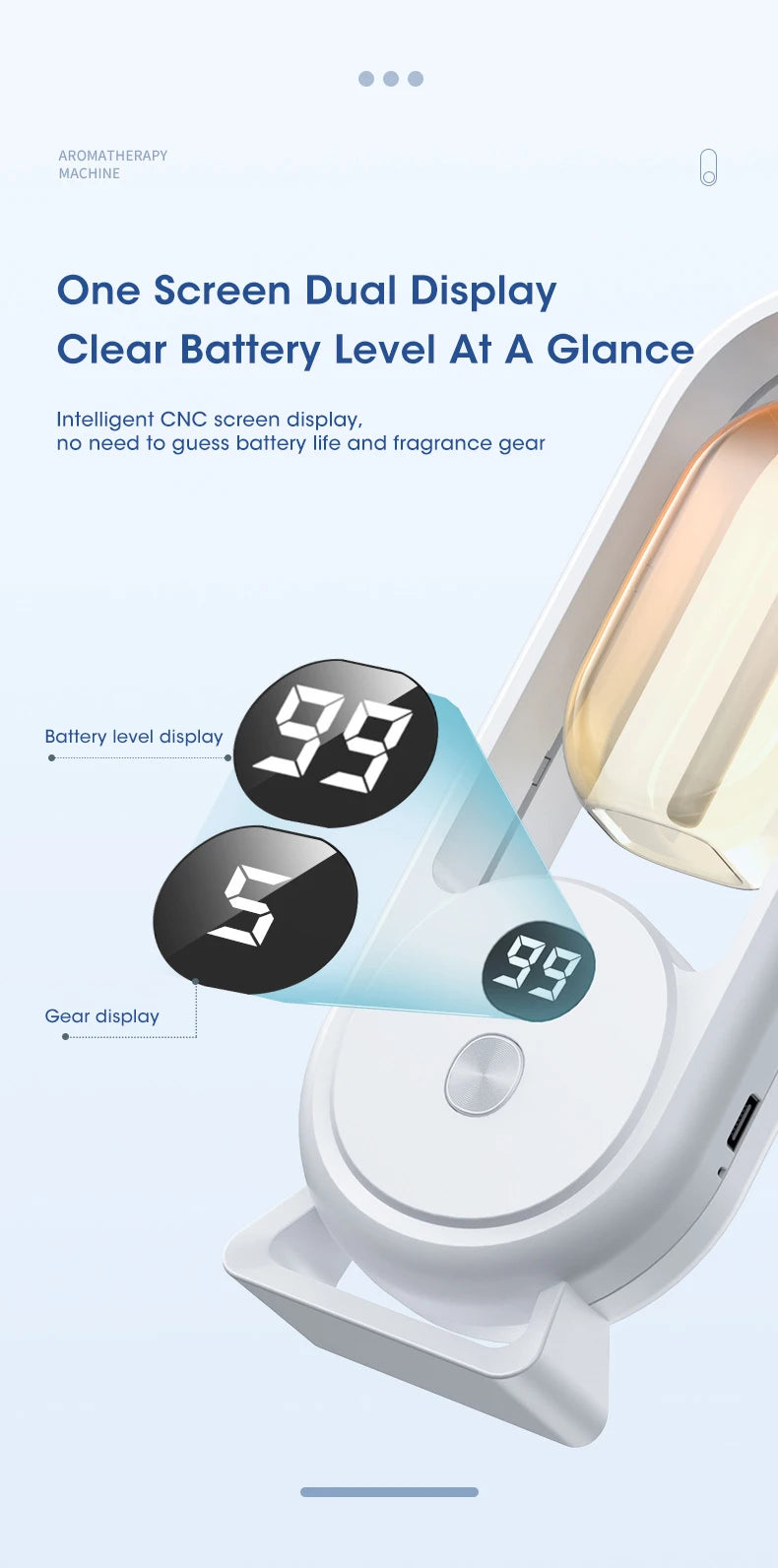 Sleek automatic oil diffuser with neon lights