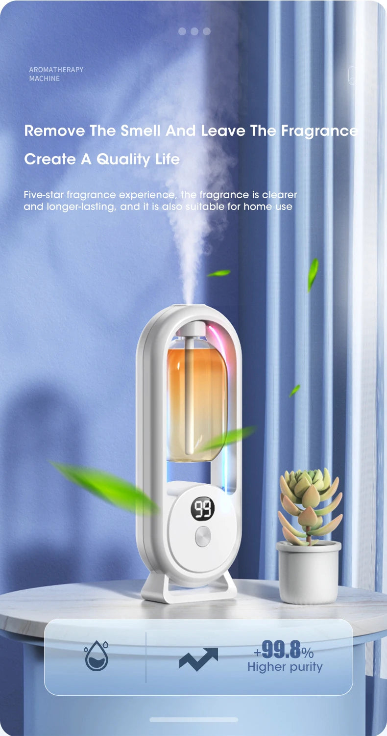 Sleek automatic oil diffuser with neon lights