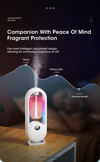 Sleek automatic oil diffuser with neon lights