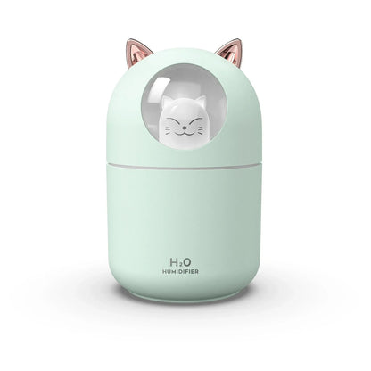 Cute animal USB mini humidifier with night light