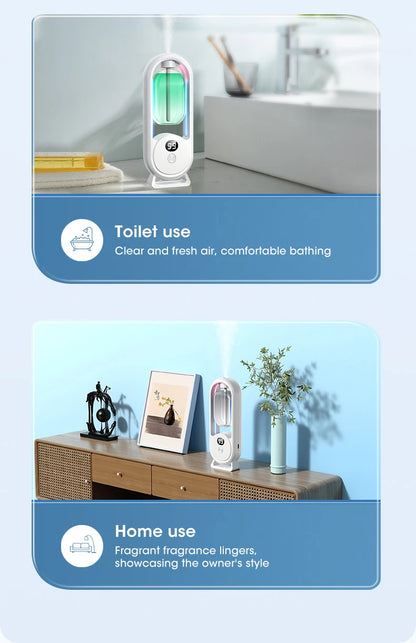 Sleek automatic oil diffuser with neon lights