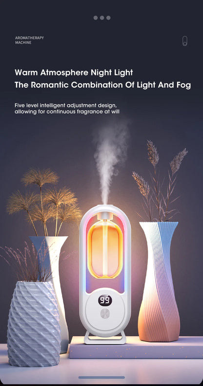 Sleek automatic oil diffuser with neon lights