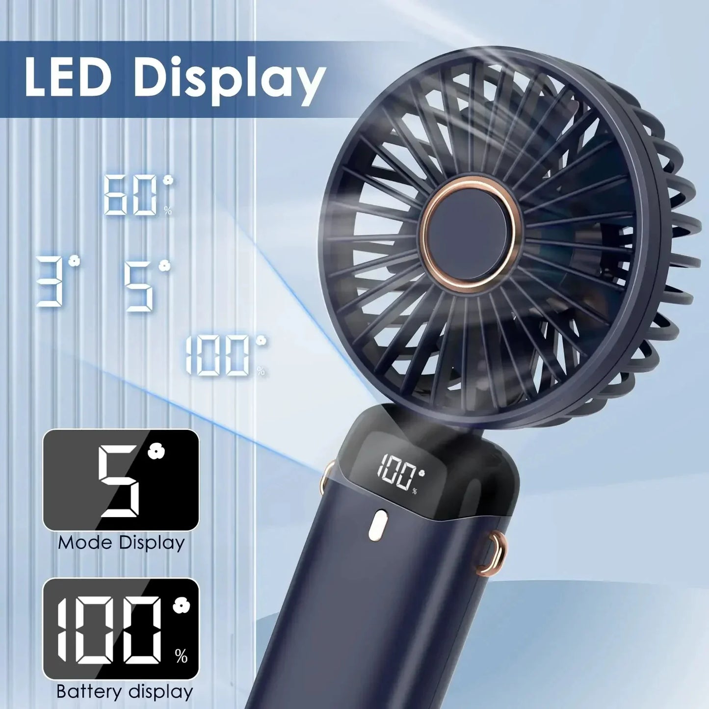 Portable rechargeable mini electric fan