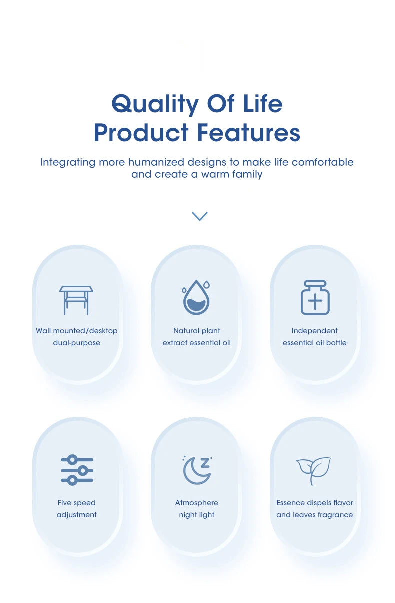 Sleek automatic oil diffuser with neon lights