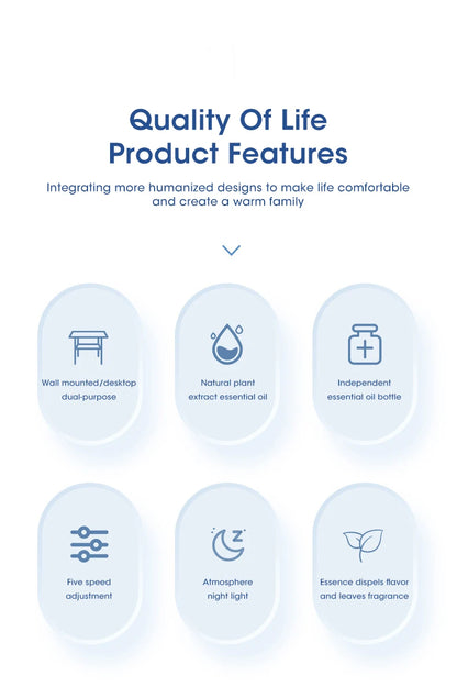 Sleek automatic oil diffuser with neon lights