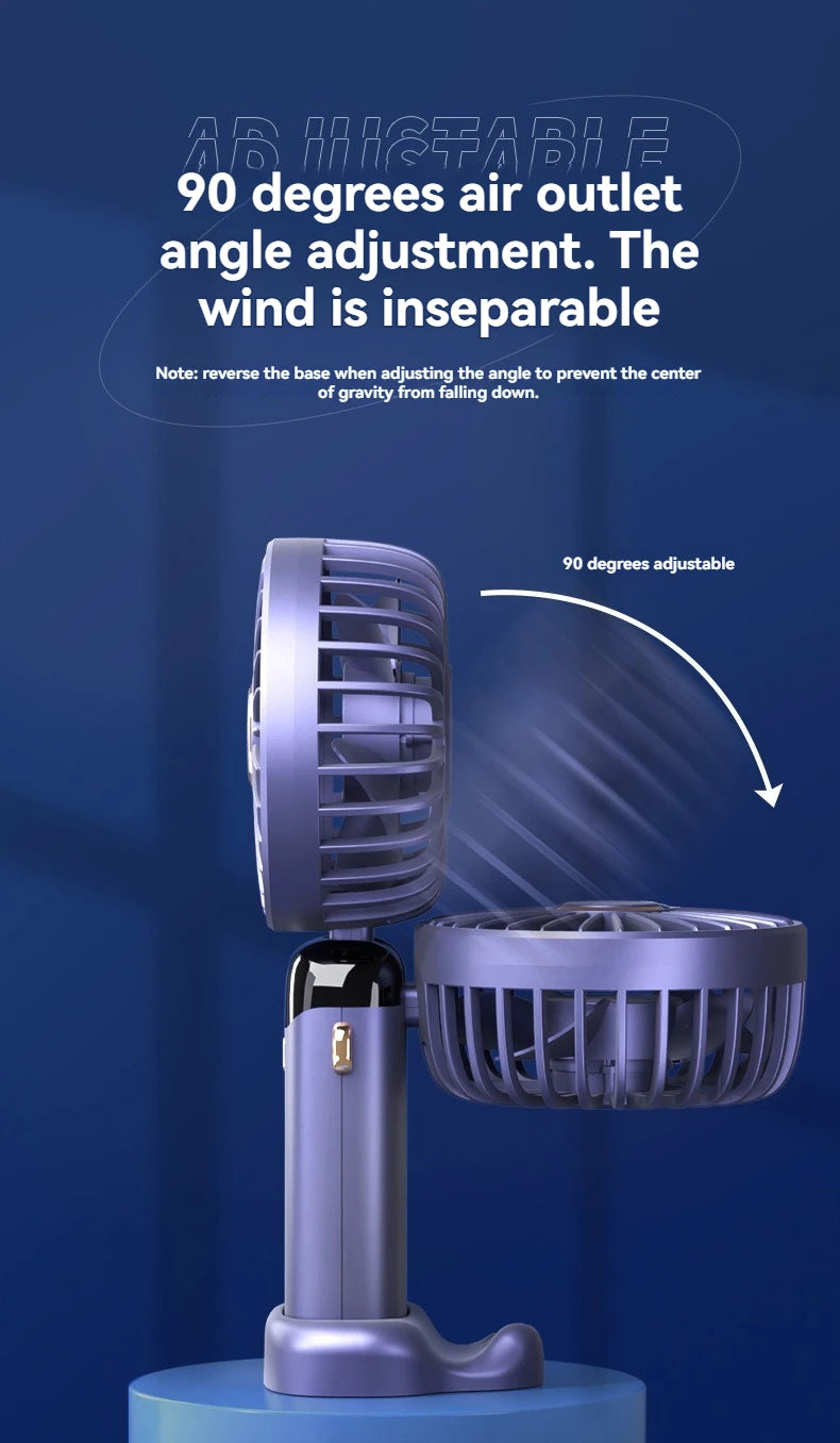 Portable rechargeable mini electric fan