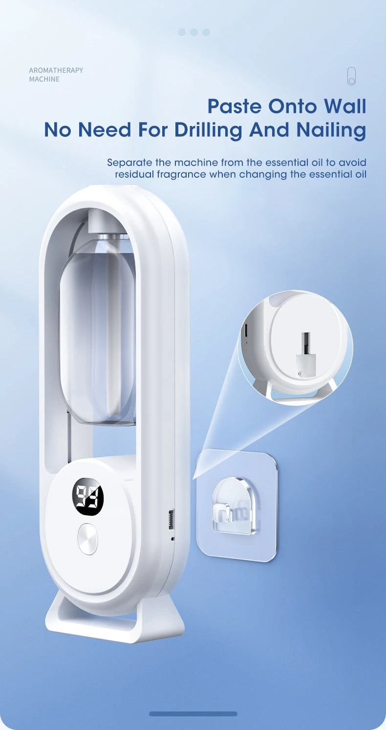 Sleek automatic oil diffuser with neon lights