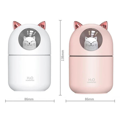Cute animal USB mini humidifier with night light