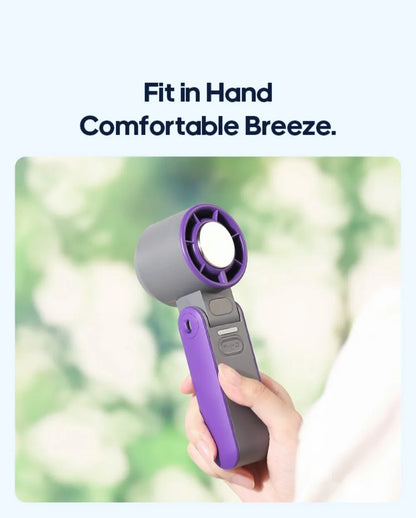 Mini Handheld Turbo Cooling Fan High-speed Cold Air SB Rechargeable Cold Compress Fan Foldable Portables Desktop Fan